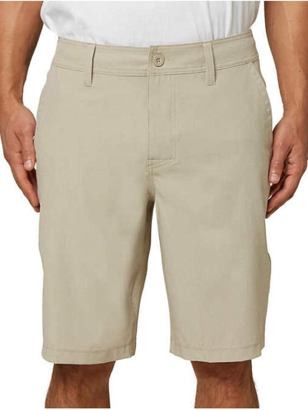 Hang Ten Men's Quick Dry Classic Stretch Chino Shorts Khaki